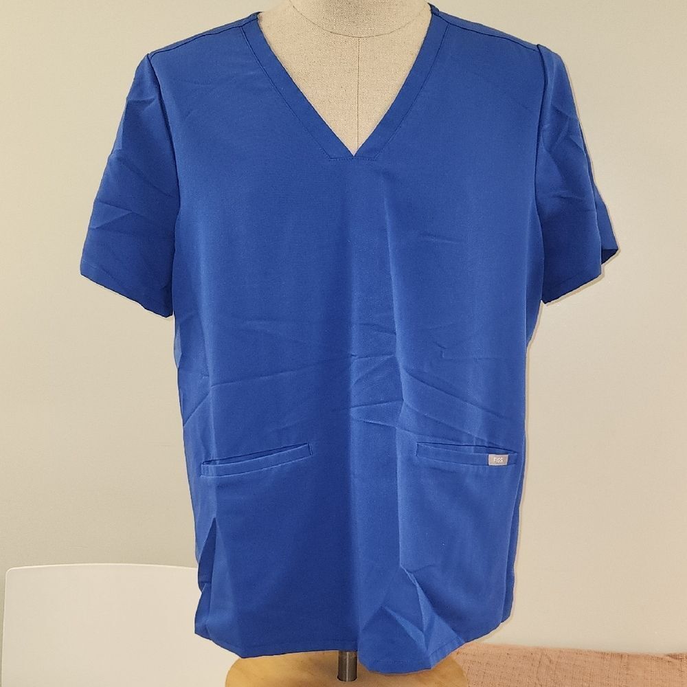 Figs Royal Blue PO# 1648 Scrub Top XL